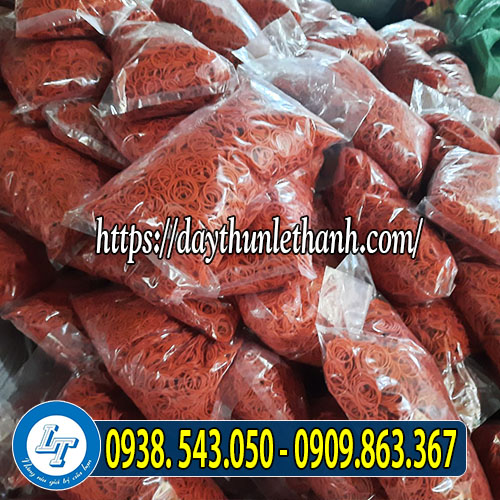 Dây thun màu đỏ đóng bịch 1kg Dây thun màu đỏ đóng bịch 1kg
