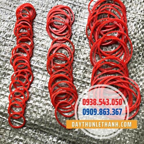Dây thun màu đỏ 3 size Dây thun màu đỏ 3 size