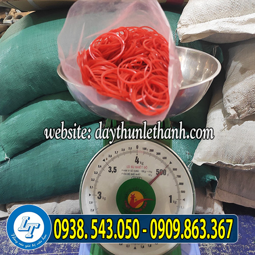 Dây thun màu đổ bịch 500gam Dây thun màu đổ bịch 500gam
