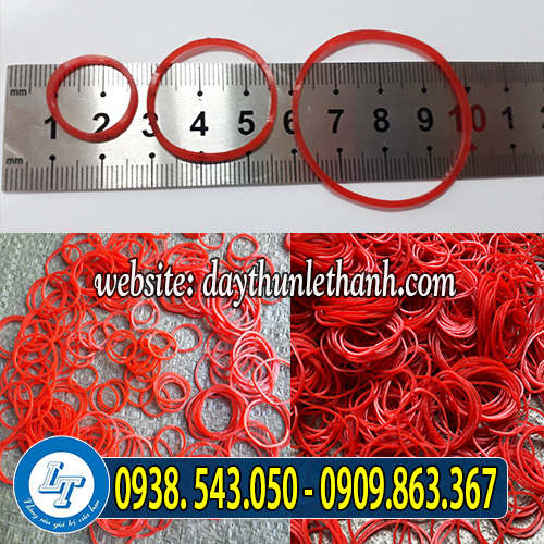Dây thun màu đỏ nhiều size Dây thun màu đỏ nhiều size
