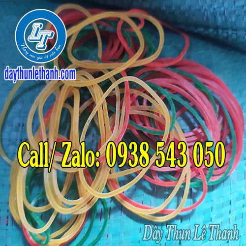 Dây thun khoanh nhiều màu Dây thun màu đỏ