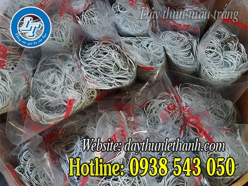 Dây thun màu trắng sữa giá rẻ, đóng bịch 500gam Dây thun