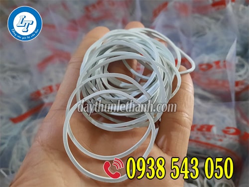 Dây thun màu trắng sữa đường kính 38mm Dây thun màu trắng sữa