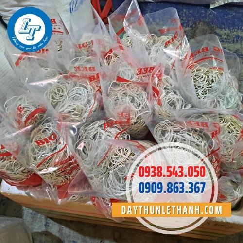 Dây thun màu trắng đóng bịch Dây thun màu trắng đóng bịch