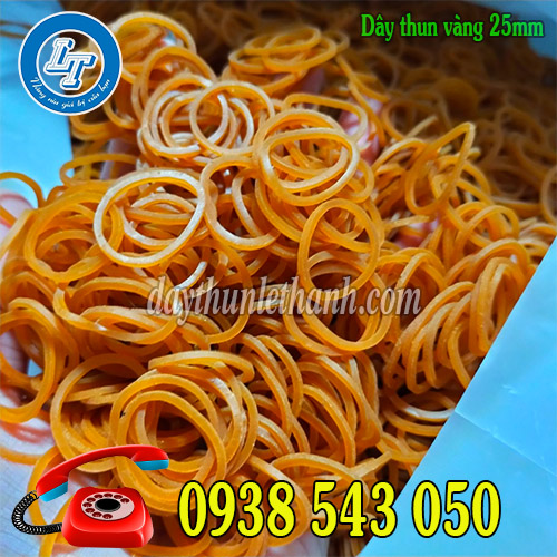 Dây thun màu vàng loại nhỏ Dây thun màu vàng