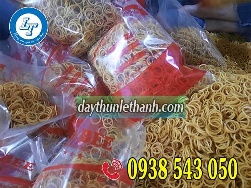 Dây thun màu vàng đóng bịch sẵn Dây thun màu vàng