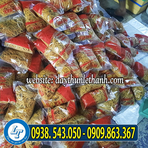 Dây thun màu vàng đóng bịch sẵn Dây thun màu vàng đóng bịch sẵn