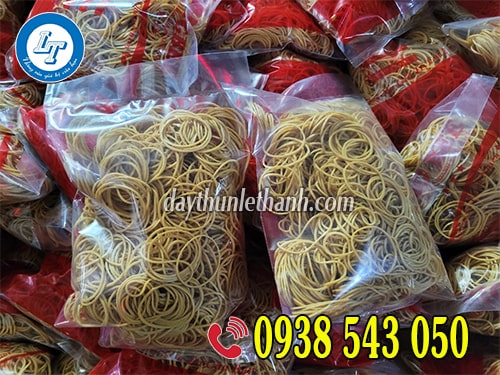 Dây thun màu vàng size đại đóng bịch 500gam Dây thun màu vàng