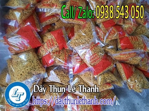 Dây thun màu vàng bịch 500gam Dây thun màu vàng bịch 500gam