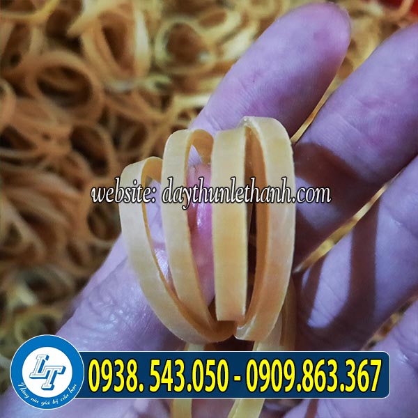 Dây thun màu vàng 0.5cm cột cua ghẹ Dây thun màu vàng 0.5cm cột cua ghẹ