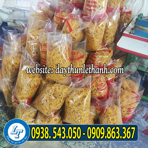 Dây thun màu vàng đóng bịch 500gam Dây thun màu vàng đóng bịch 500gam