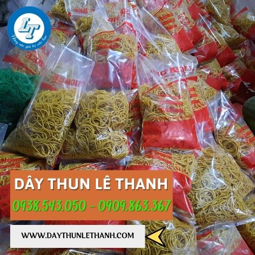 Dây thun màu vàng đóng gói 500gam Dây thun màu vàng đóng gói 500gam