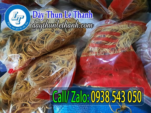 Dây thun khoanh cột tiền đóng bịch sẵn Dây thun khoanh cột tiền