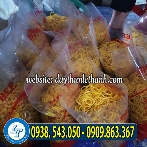 Dây thun khoanh màu vàng Dây thun khoanh