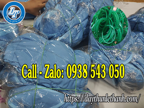 Dây thun màu xanh cột hàng hóa bền, đẹp Dây thun màu xanh