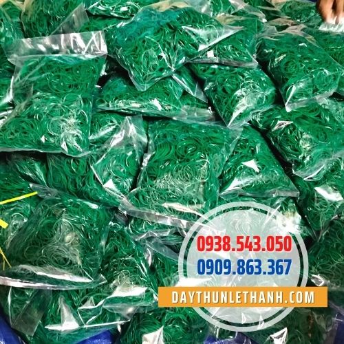 Dây thun màu xanh Dây thun màu xanh