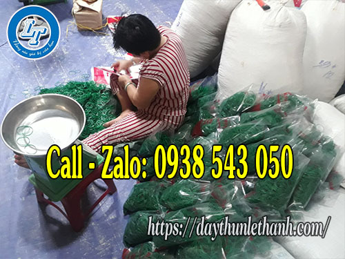 Dây thun màu xanh số lượng lớn tại kho Dây thun màu xanh