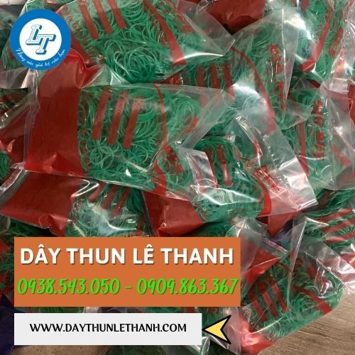 Dây thun màu xanh đóng gói 500gam Dây thun màu xanh đóng gói 500gam