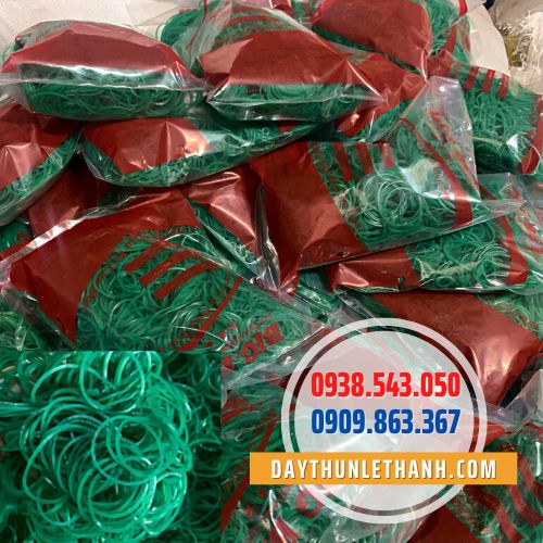 Ứng dụng dây thun màu xanh