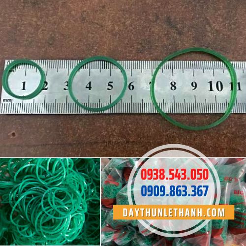 Dây thun màu xanh 3 size tiện lợi Dây thun màu xanh 3 size tiện lợi