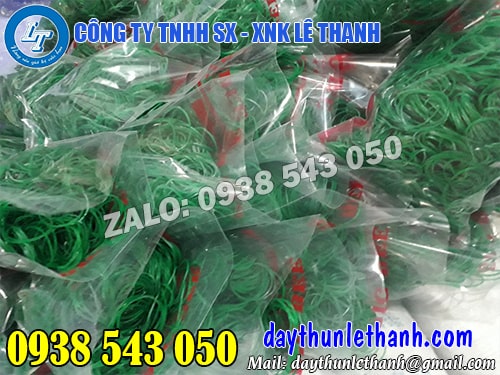 Dây thun màu xanh đóng bịch cho khách sỉ Dây thun màu xanh