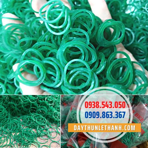 Dây thun màu xanh