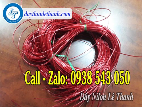 Dây nilon kẽm nhuyễn màu đỏ Dây nilon kẽm nhuyễn