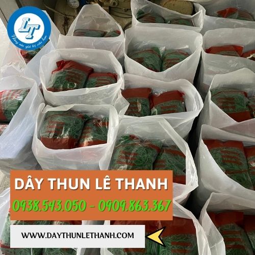 Dây thun màu xanh đóng gói 500gam