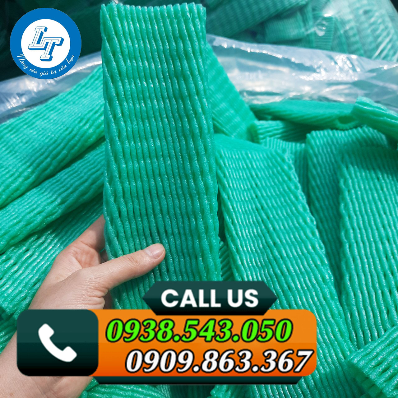 Xốp bọc trái cây màu xanh 22cm Xốp bọc trái cây màu xanh 22cm