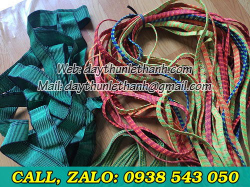 Dây chằng hàng thun dẹt, dây bố xanh Dây chằng hàng thun dẹt, dây bố xanh