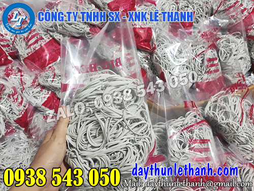 Đóng gói dây thun khoanh màu trắng bản lớn Đóng gói dây thun khoanh màu trắng bản lớn