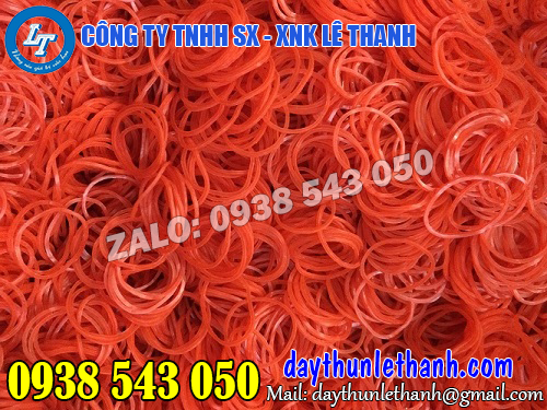 Dây thun khoanh màu đỏ size trung Dây thun khoanh màu đỏ size trung