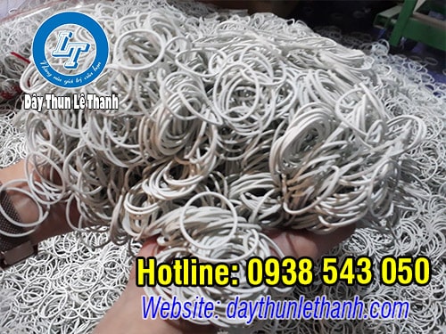 Dây thun khoanh màu trắng sữa chất lượng tại kho Dây thun khoanh màu vàng