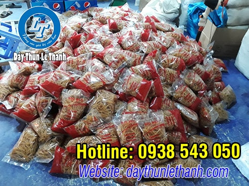 Dây thun khoanh bản lớn đóng gói giao cho khách Dây thun khoanh