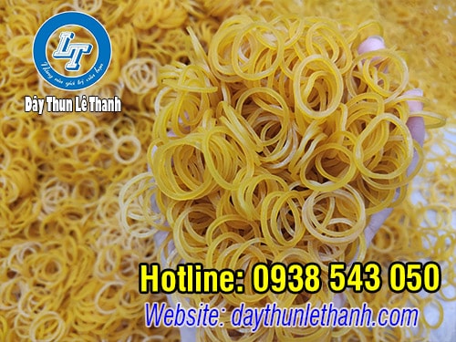 Dây thun khoanh màu vàng Dây thun khoanh