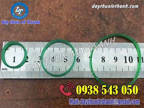 Dây thun màu xanh 3 size 16mm, 25mm, 38mm Dây thun màu xanh 3 size 16mm, 25mm, 38mm