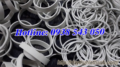 Thun màu trắng sữa bản lớn, nhỏ đường kính 25mm Thun màu trắng sữa bản lớn, nhỏ đường kính 25mm