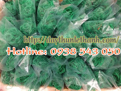 Dây chun xanh đóng gói 500g/bịch