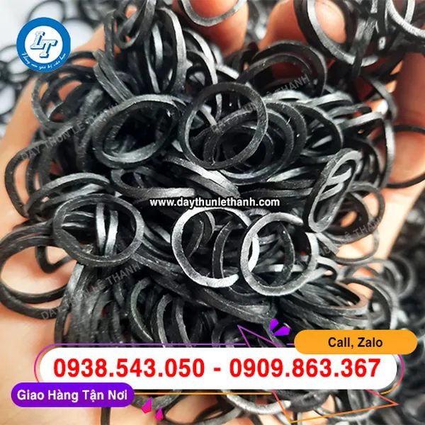 DÂY THUN MÀU ĐEN CỘT ỔI