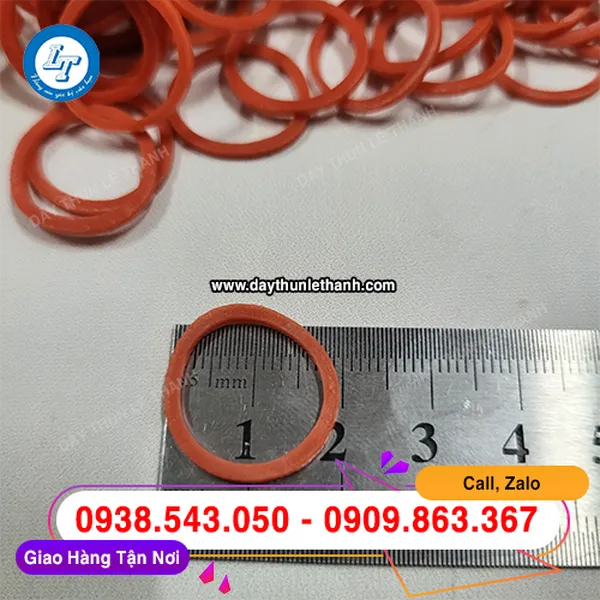 DÂY THUN MÀU ĐỎ SIZE TIỂU 16MM