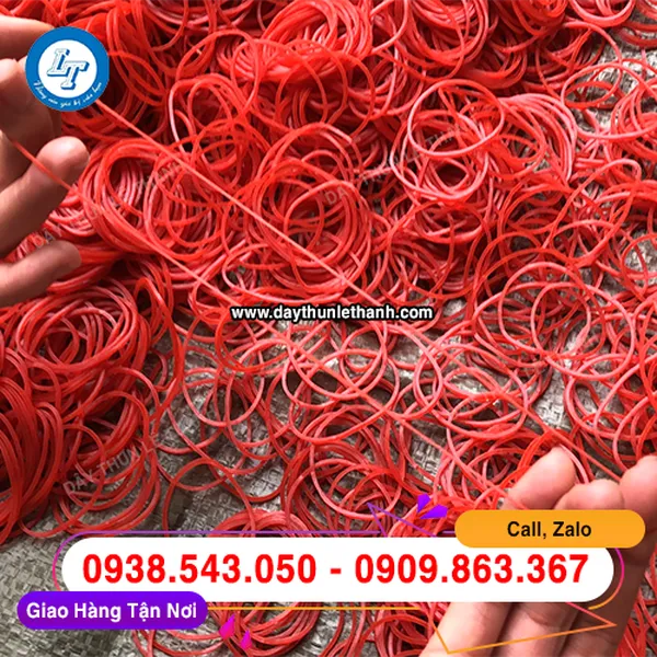 DÂY THUN MÀU ĐỎ SIZE TRUNG 25MM