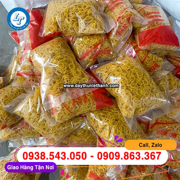 DÂY THUN MÀU VÀNG SIZE TIỂU 16MM