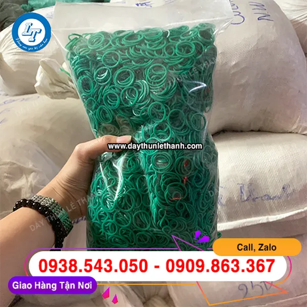 DÂY THUN MÀU XANH SIZE TIỂU 16MM