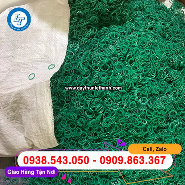 DÂY THUN MÀU XANH SIZE TIỂU 16MM