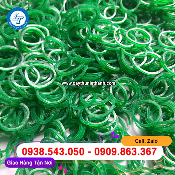 DÂY THUN MÀU XANH SIZE TIỂU 16MM