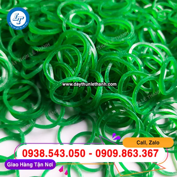 DÂY THUN MÀU XANH SIZE TIỂU 16MM