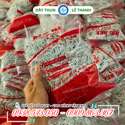 Thun khoanh trắng sữa dẻo dễ cột buộc Thun khoanh trắng sữa dẻo dễ cột buộc