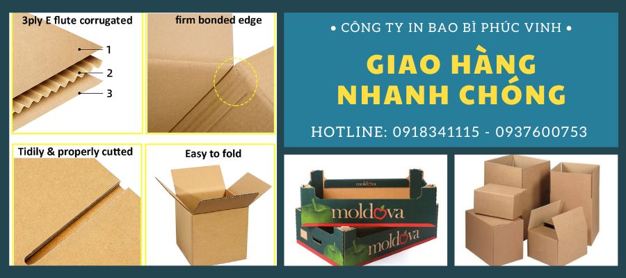 Thùng Carton Đóng Hàng Chất Lượng Cao Từ Công Ty In Bao Bì Quốc Vinh