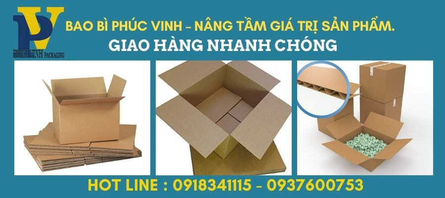 Hộp giấy carton của Phúc Vinh được sản xuất từ nguyên liệu chất lượng cao,