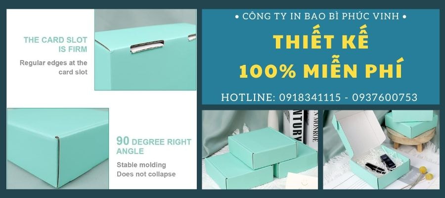 Hộp giấy carton của Phúc Vinh được sản xuất từ nguyên liệu chất lượng cao,